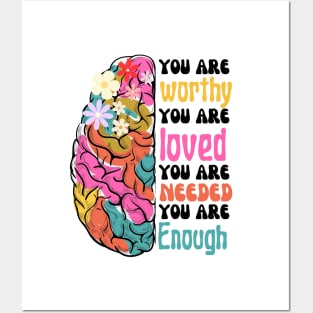 You're Worthy You Are Loved Posters and Art